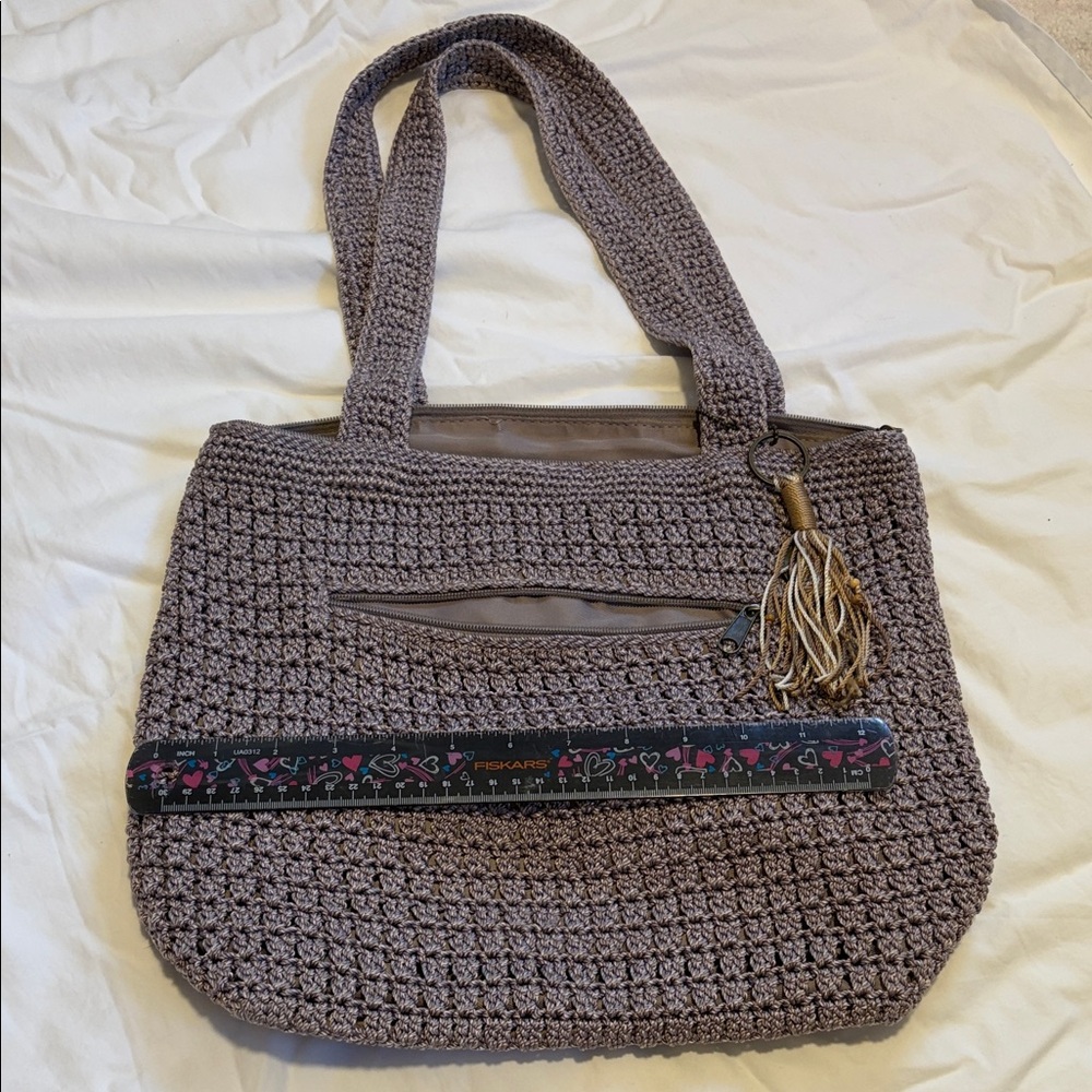 The Sak Grey Crochet Tote Bag - Picture 2 of 5